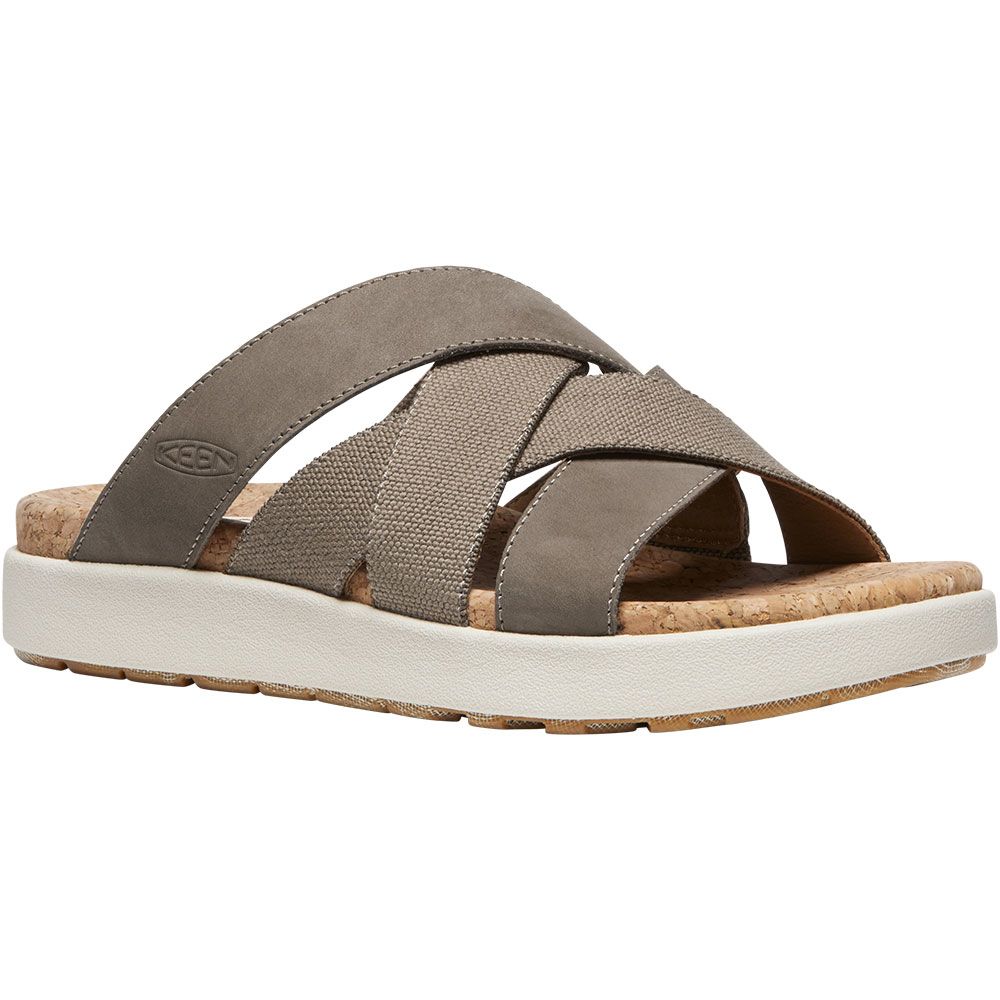 KEEN Elle Mixed Slide Sandals - Womens Brindle Birch