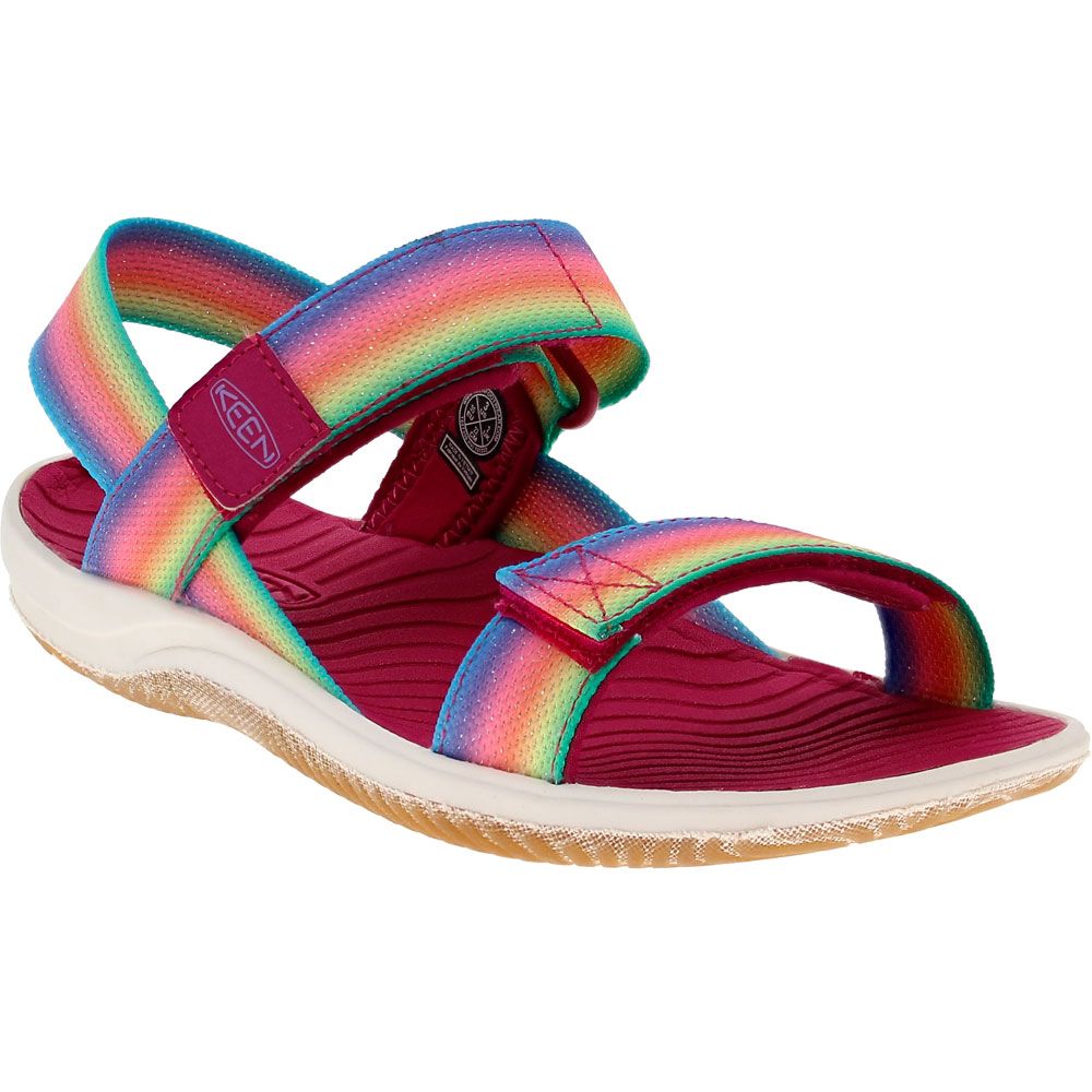 KEEN Elle Backstrap Kids Sandals Rainbow Festival Fuchsia