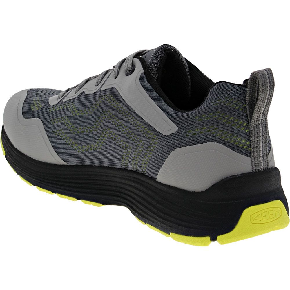 KEEN Utility Sparta 2 Esd Safety Toe Work Shoes - Mens Steel Grey Evening Primrose Back View