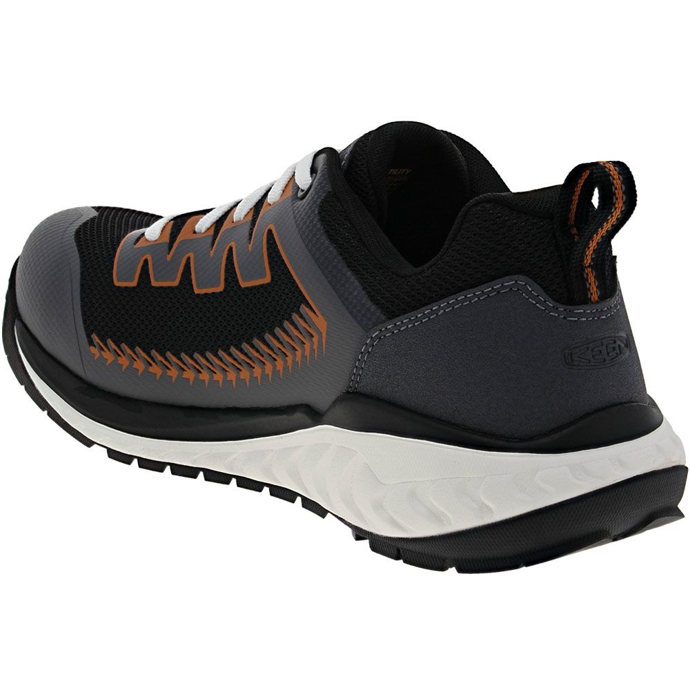 KEEN Utility Arvada Composite Toe Work Shoes - Mens Black Curry Back View