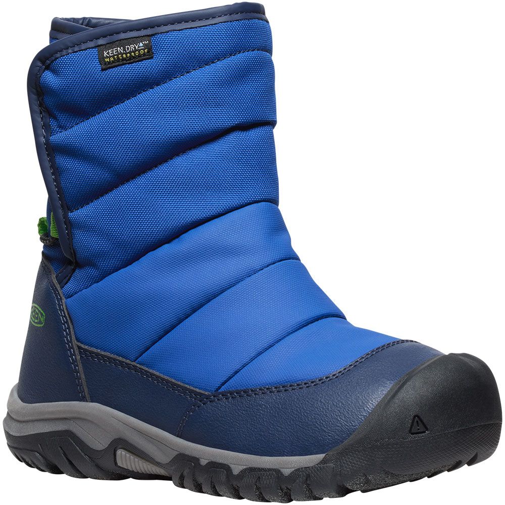 KEEN Puffrider Wp Big Kids Comfort Winter Boots - Girls Naval Academy Surf