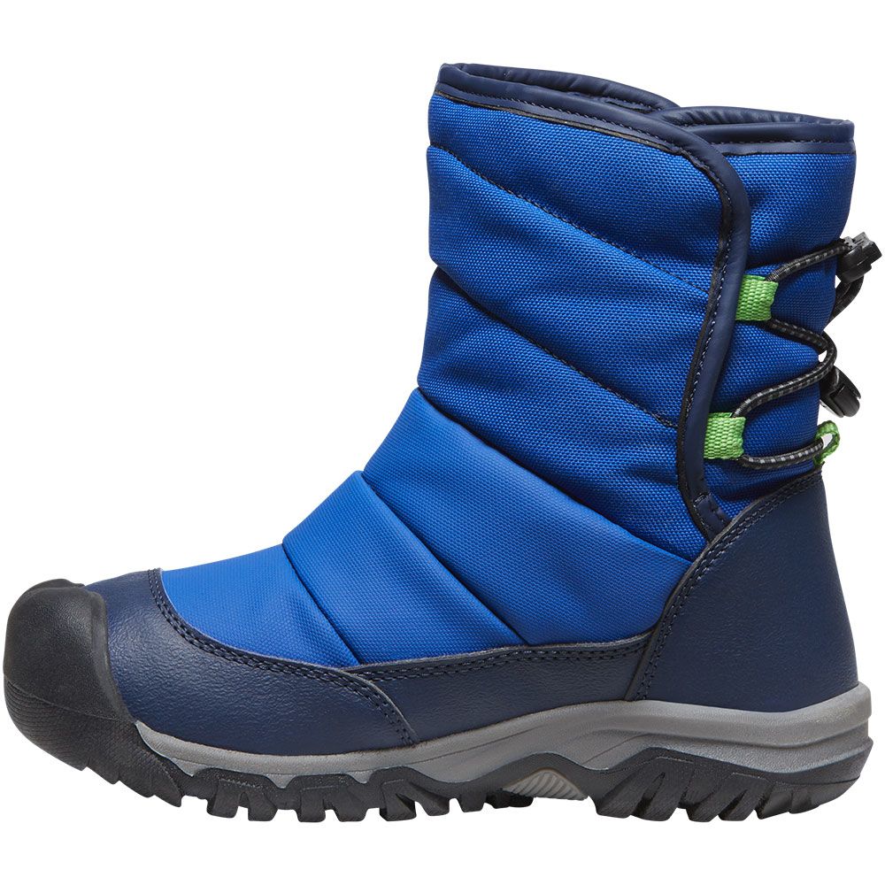 KEEN Puffrider Wp Big Kids Comfort Winter Boots - Girls Naval Academy Surf Back View