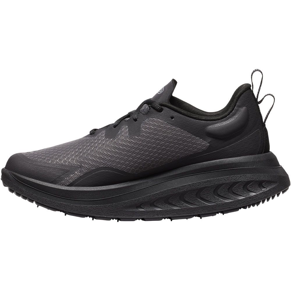 KEEN WK400 Waterproof Walking Shoes - Womens Triple Black Back View