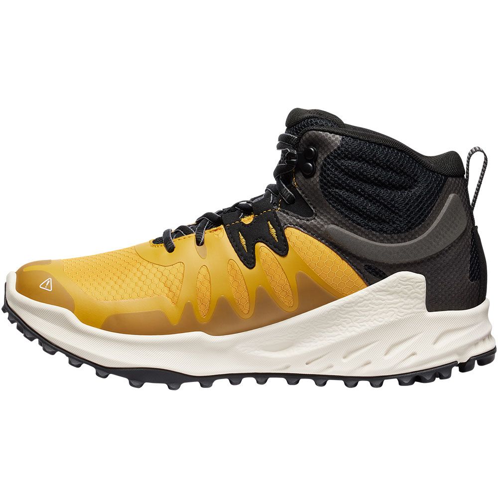 KEEN Zionic Waterproof Hiking Boots - Mens Golden Yellow Birch Back View