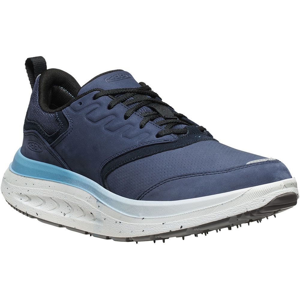 KEEN Wk400 Walkng Shoe Lthr Walking Shoes - Mens Naval Academy Blue Heaven