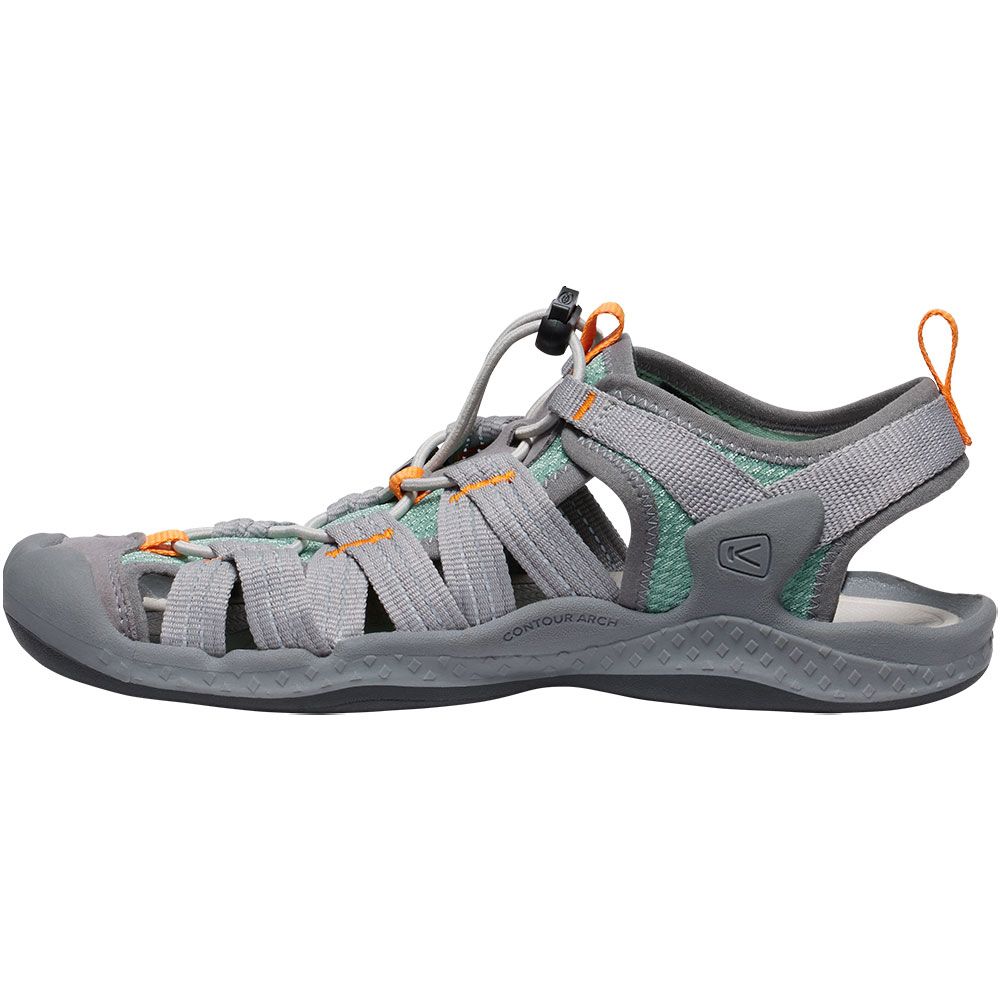 KEEN Drift Creek H2 Sandals - Womens Alloy Granite Green Back View