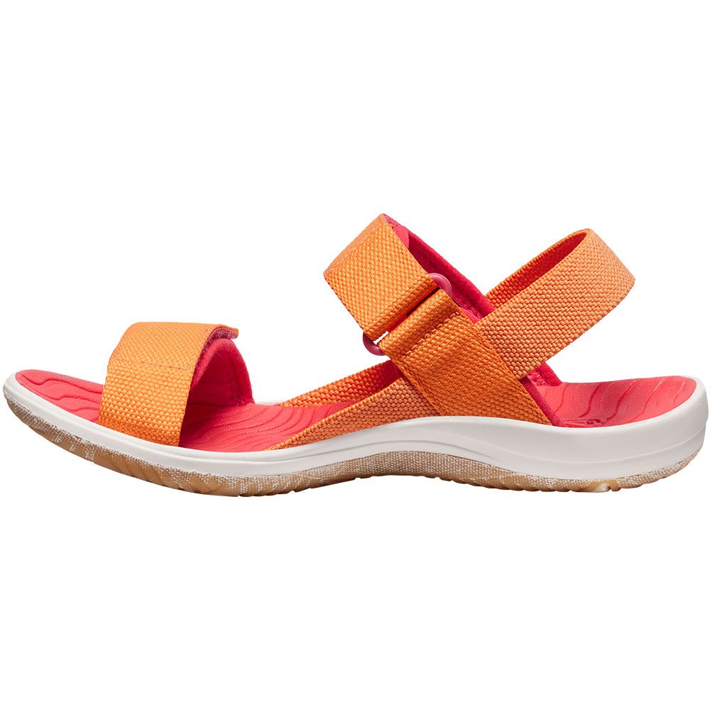 KEEN Elle Big Kids Outdoor Sandals - Boys | Girls Tangerine Cayenne Back View