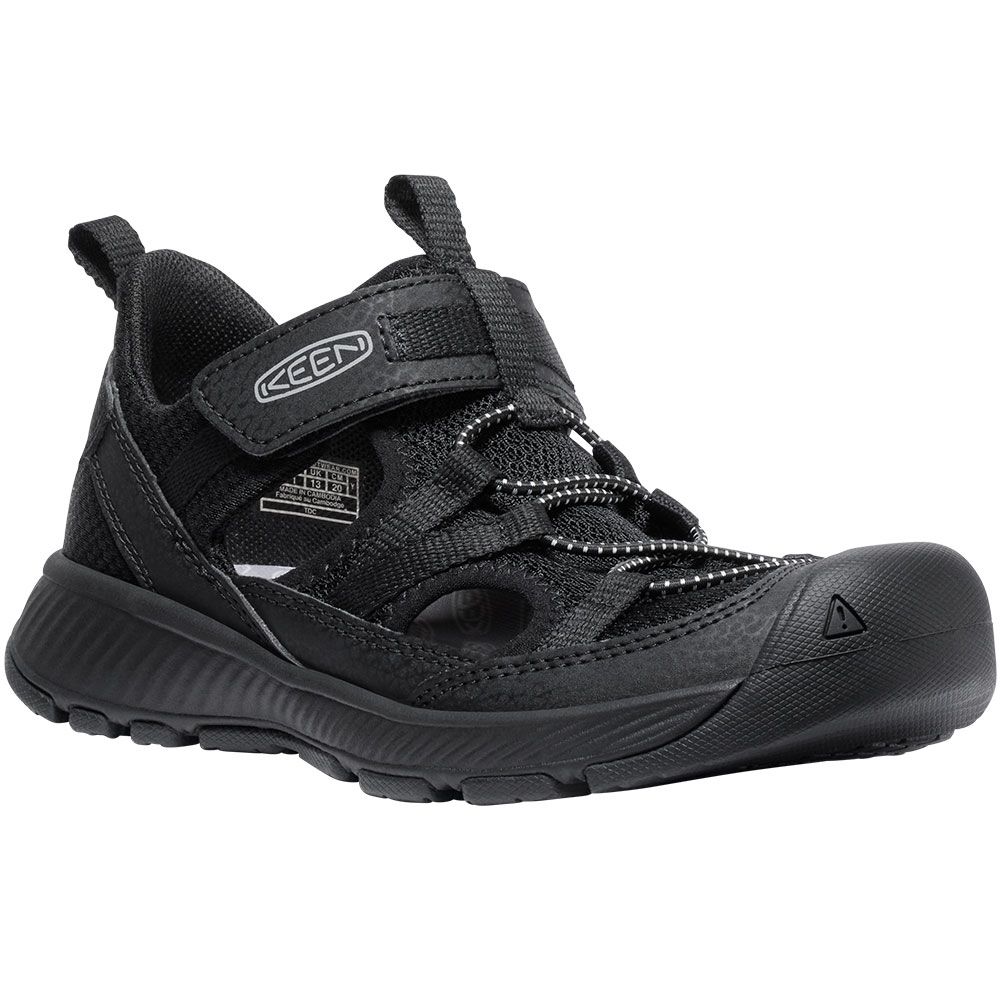 KEEN Motozoa Sandal Big Kids Outdoor Sandals - Boys | Girls Black Alloy