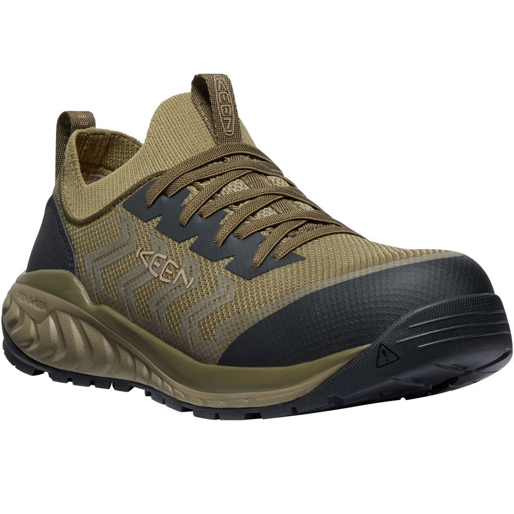 KEEN Arvada Shift Shoe Composite Toe Work Shoes - Mens Martini Olive Black