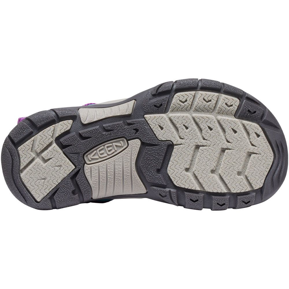 KEEN Newport Boundless Outdoor Sandals - Boys | Girls Legion Blue Willowherb Sole View