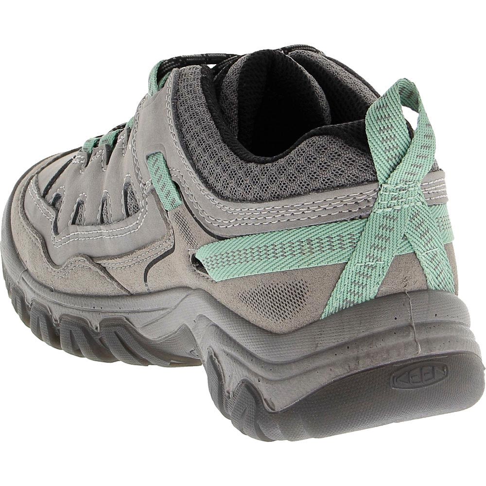 KEEN Targhee 4 Vent Hiking Shoes - Womens Steel Grey Granite Green Back View