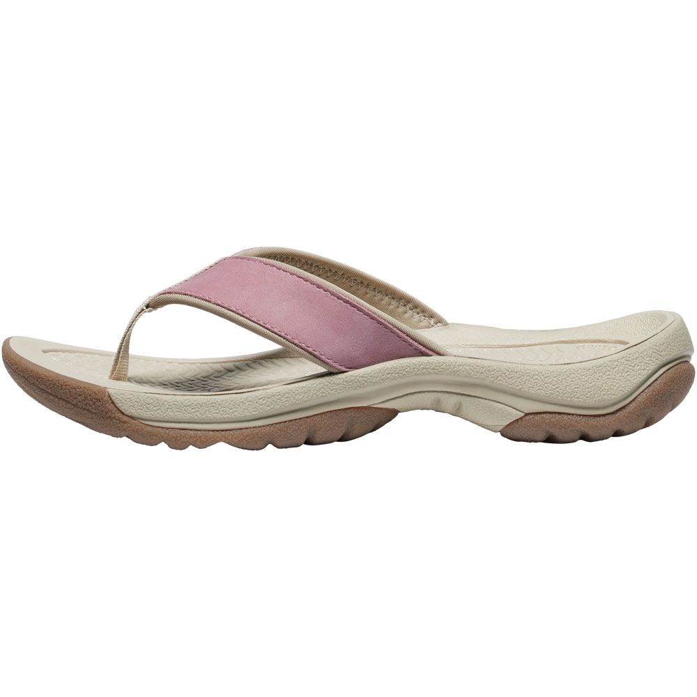 KEEN Kona Leather Flip Flops - Womens Nostalgia Rose Back View