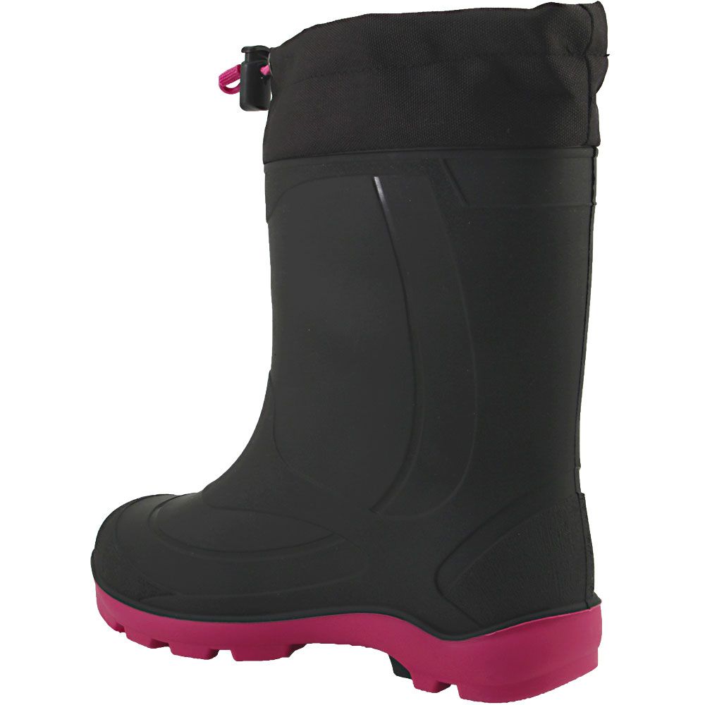 Kamik Snobuster 1 Jr Kids Winter Boots Black Pink Back View