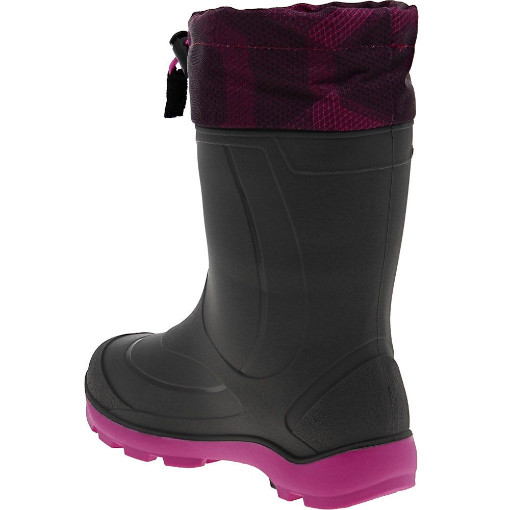 Kamik Snowbuster 2 Yth Winter Boots - Boys | Girls Black Charcoal Magenta Back View