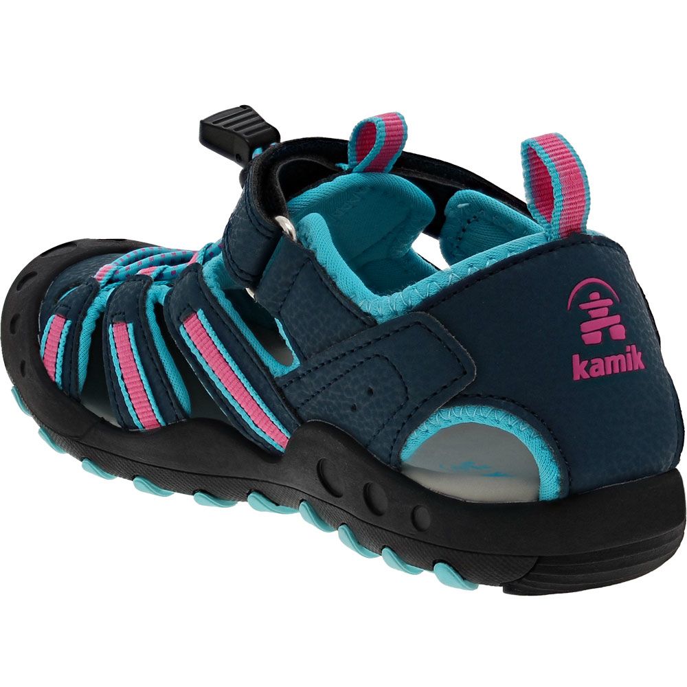 Kamik Crab Sandals Shoes - Boys | Girls Navy Back View