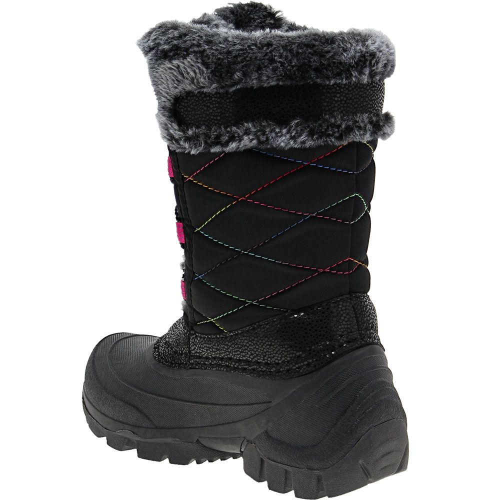 Kamik Star 3 Winter Boots - Girls Black Pink Back View