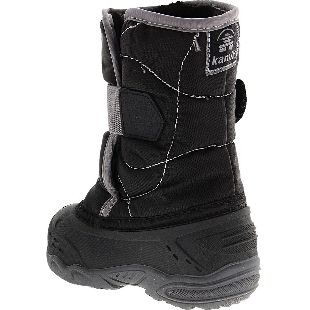 Kamik Snowbug 5 Toddler Winter Boots Black Grey Back View