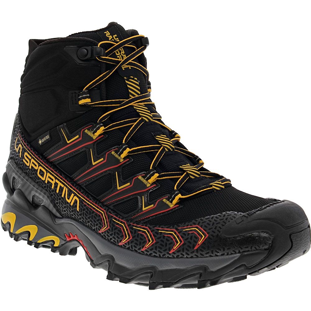 La Sportiva Ultra Raptor II Mid GTX Mens Hiking Boots Black Yellow