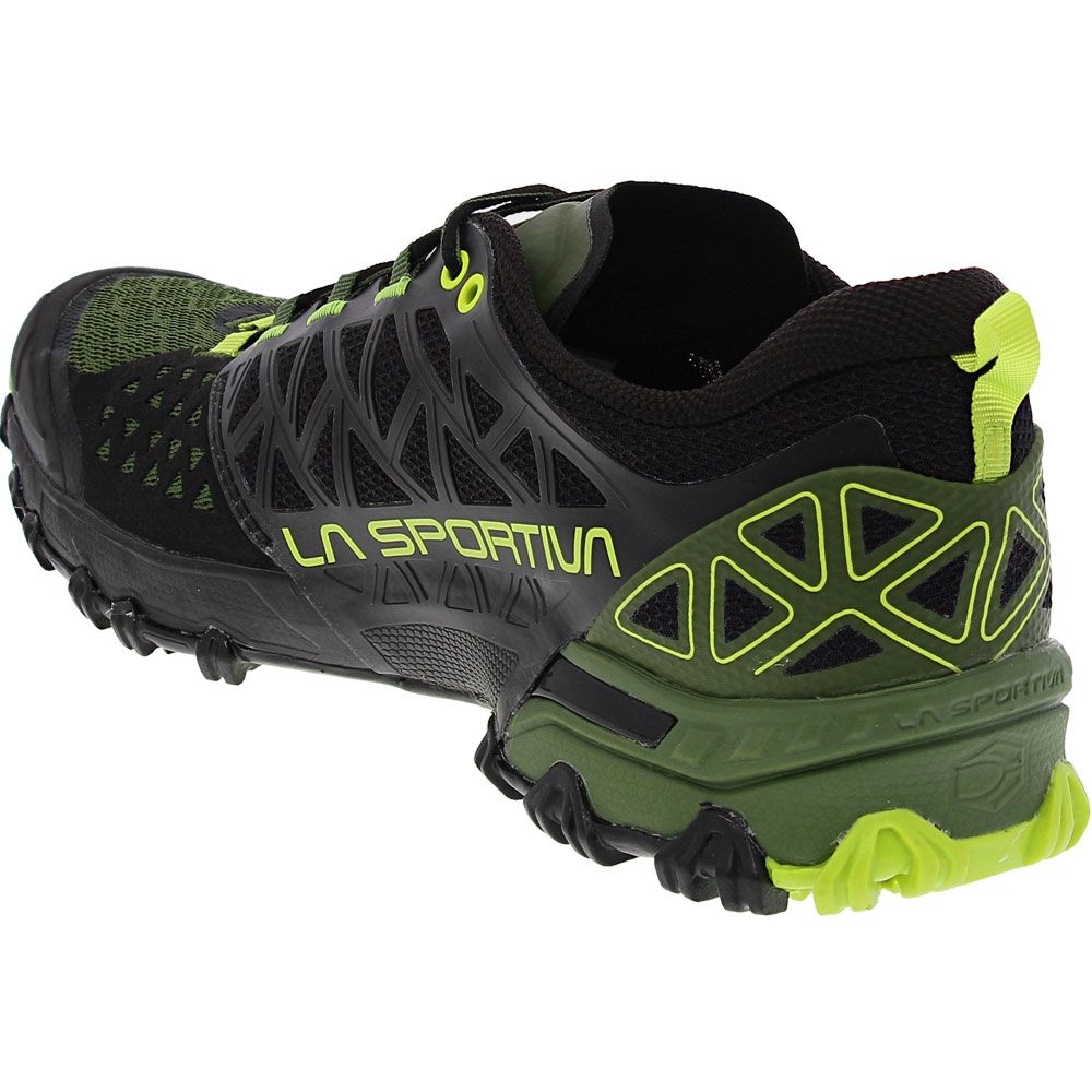 La Sportiva Bushido II Mens Trail Running Shoe Olive Back View