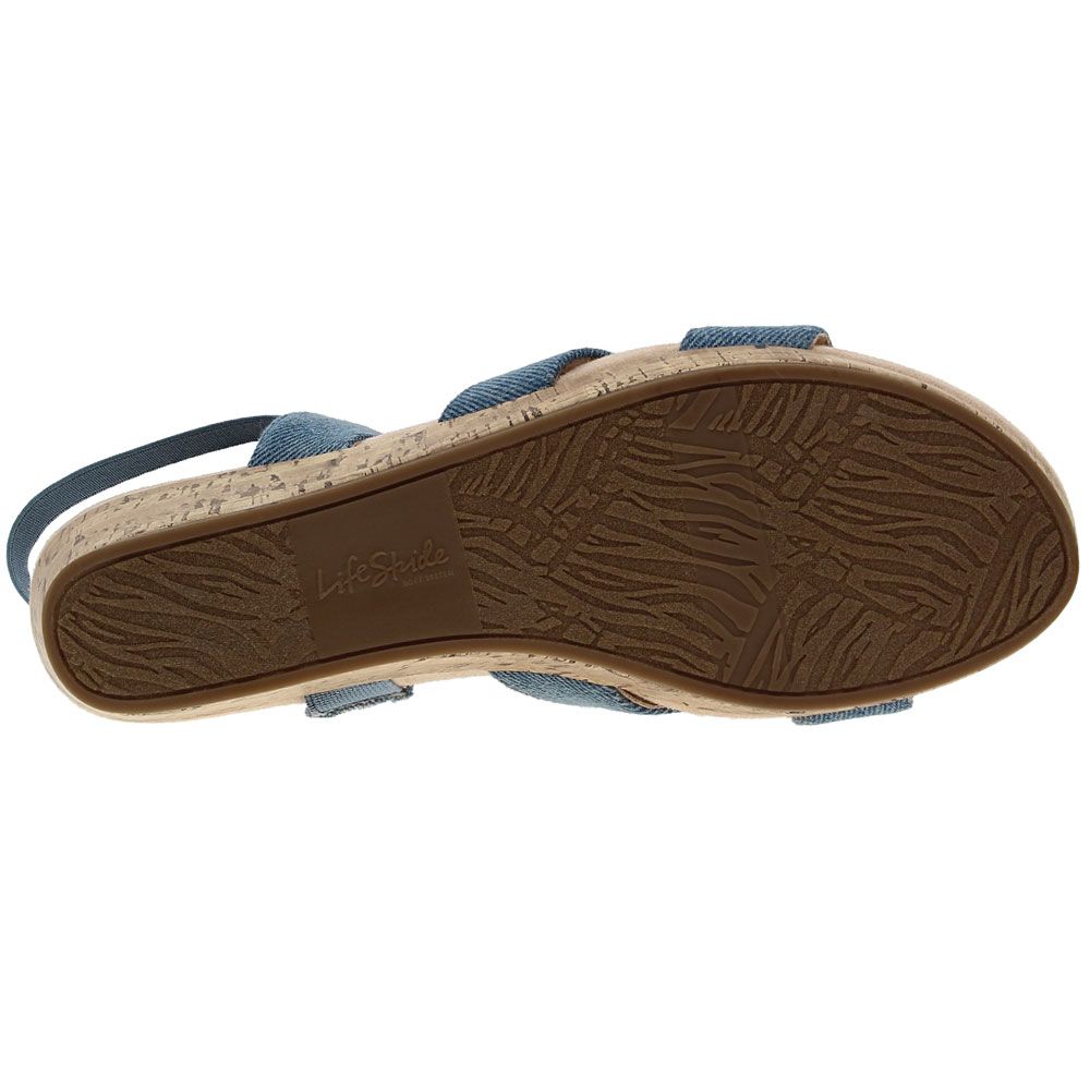 Life Stride Danita Sandals - Womens Blue Sole View