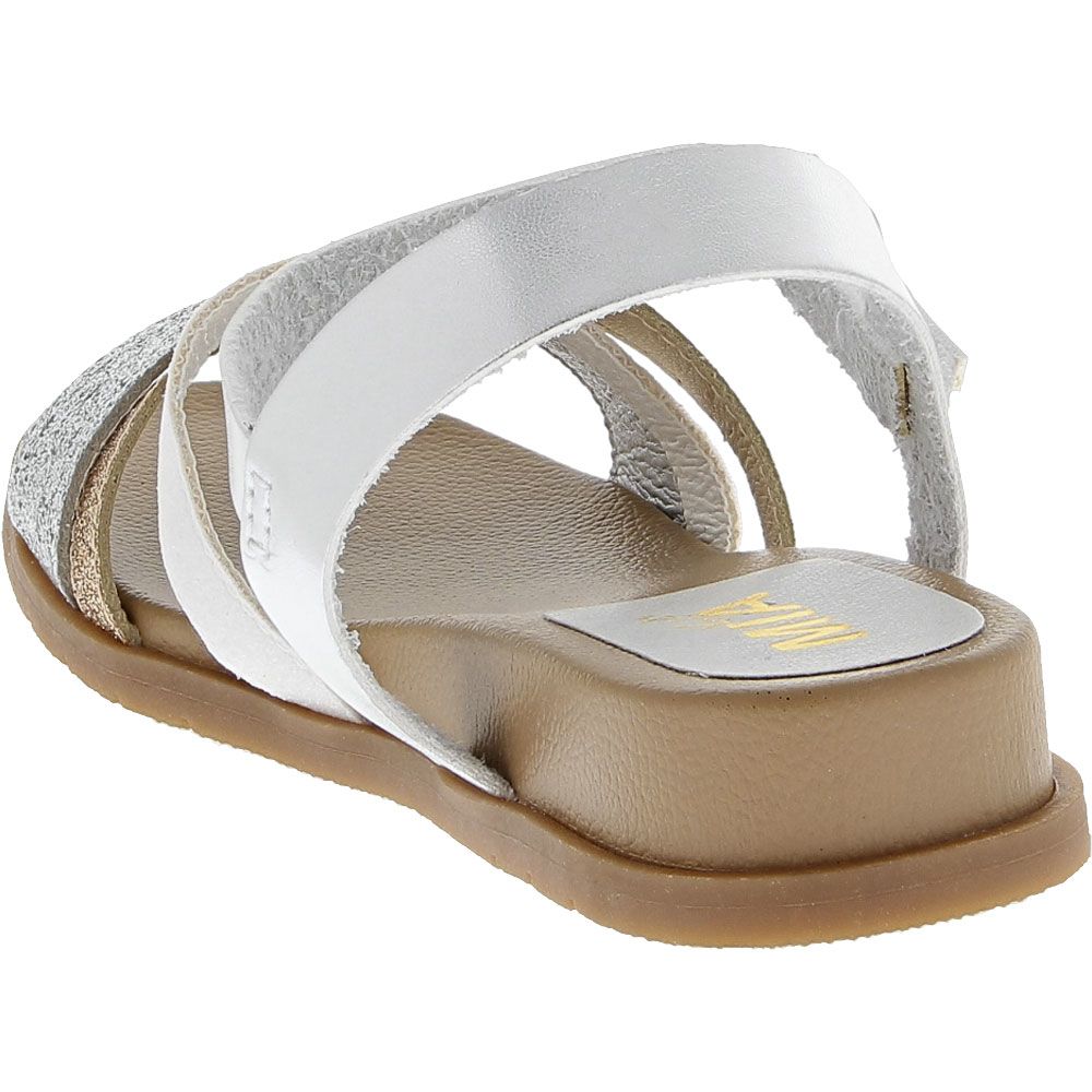 Mia Calee K Dress Sandals - Girls White Silver Back View