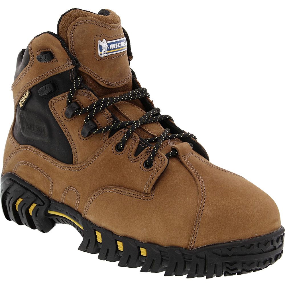 Michelin 6in Metguard Steel Toe Work Boots - Mens Brown