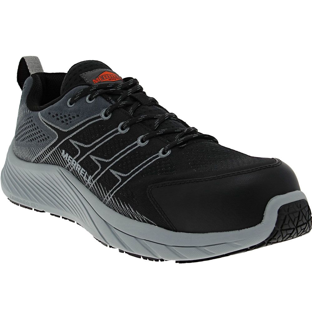 Merrell Work Moab Flight Composite Toe Work Shoes - Mens Black Monument