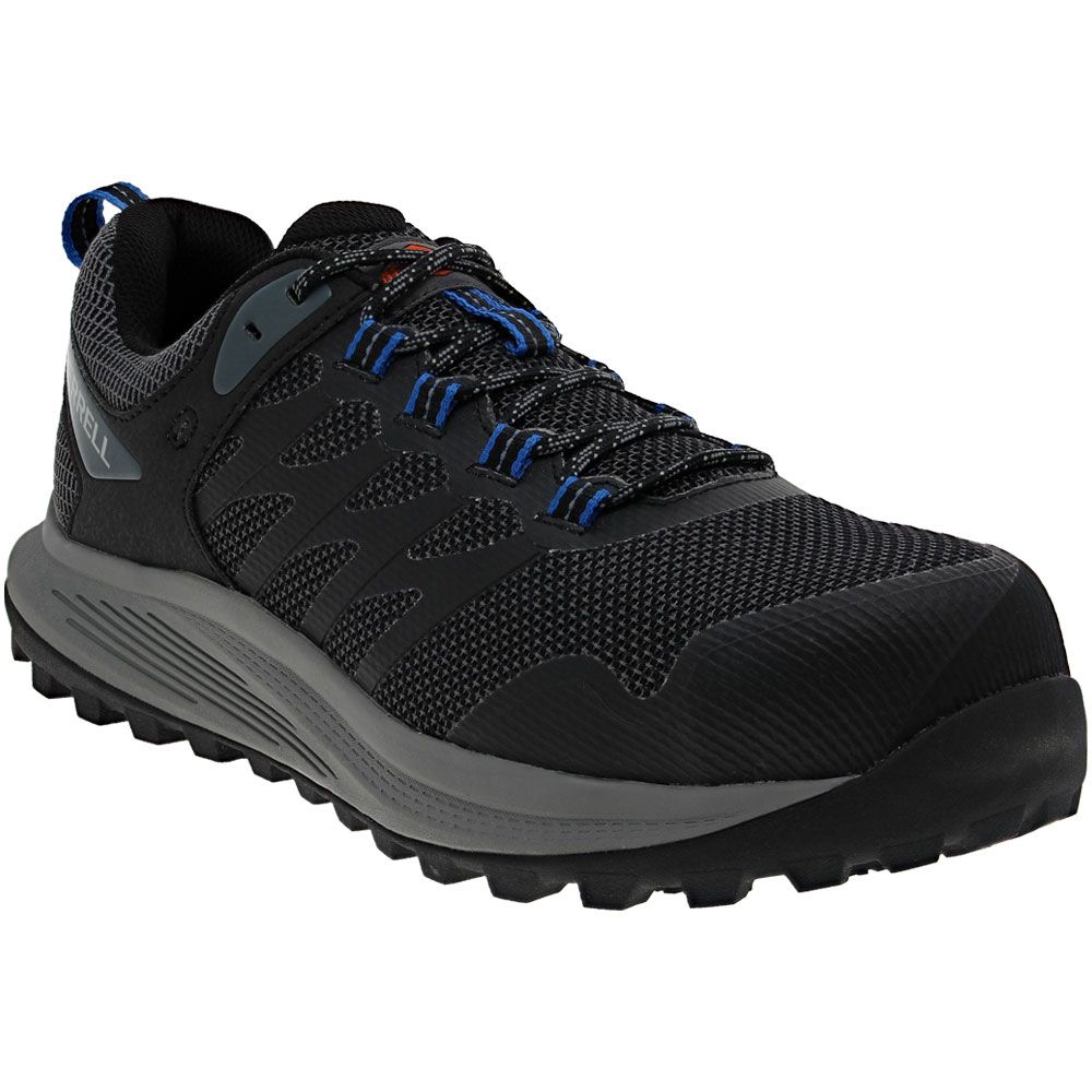 Merrell Work Nova Low Vent Composite Toe Work Shoes - Mens Black Blue