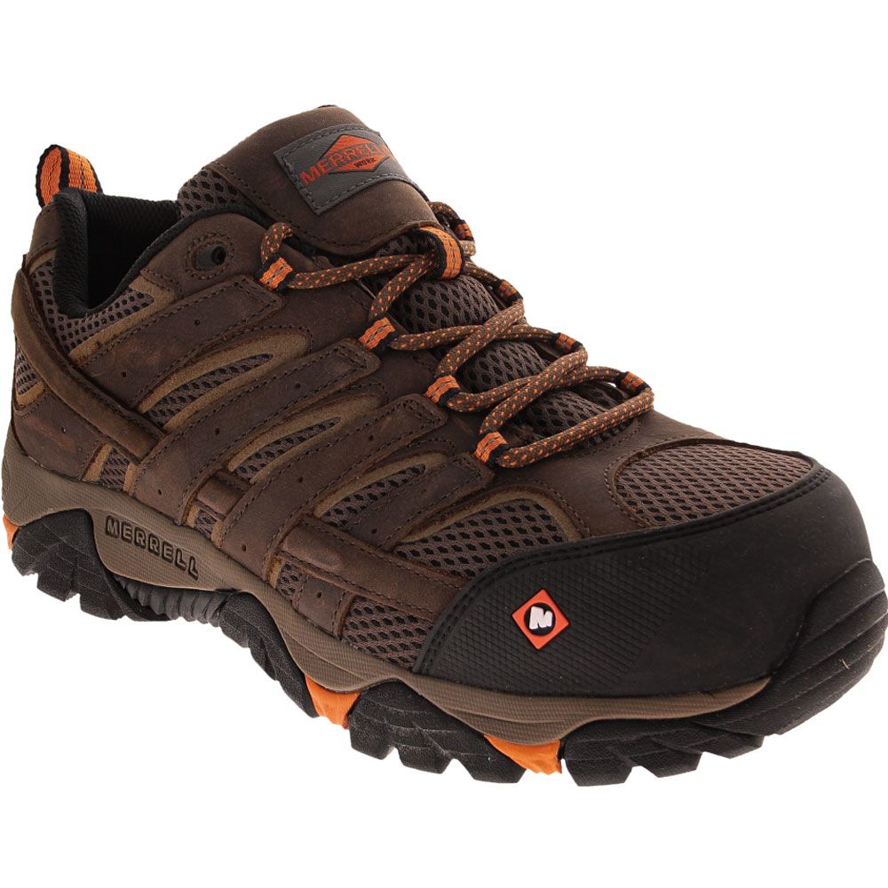 Merrell Work Moab Vertex Vent Low Boots - Mens Brown