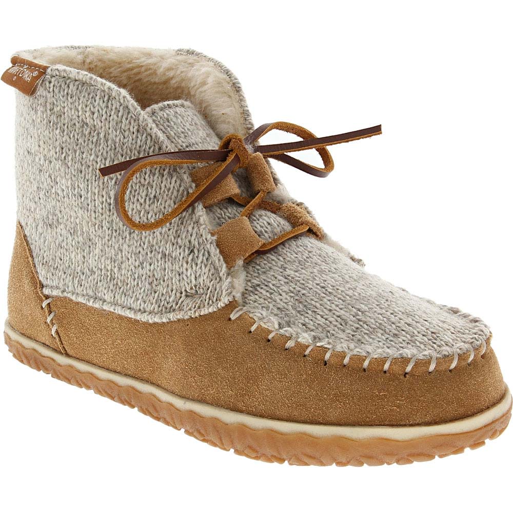 Minnetonka Torrey Slippers - Womens Tan