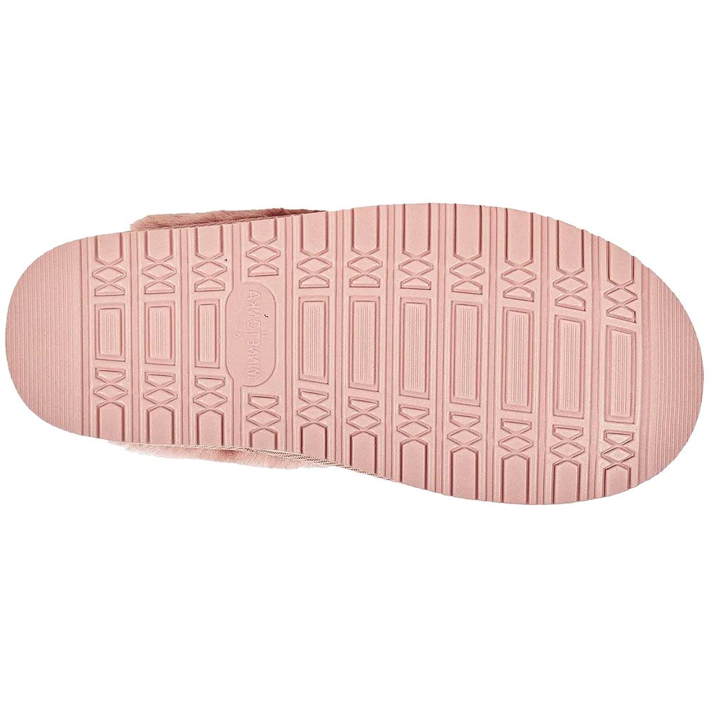 Minnetonka Chesney Slippers - Womens Blush Sole View