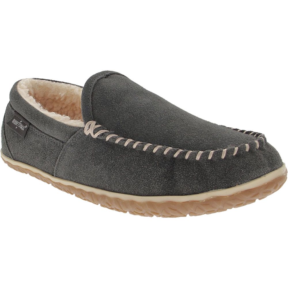 Minnetonka Tilden Slippers - Mens Grey