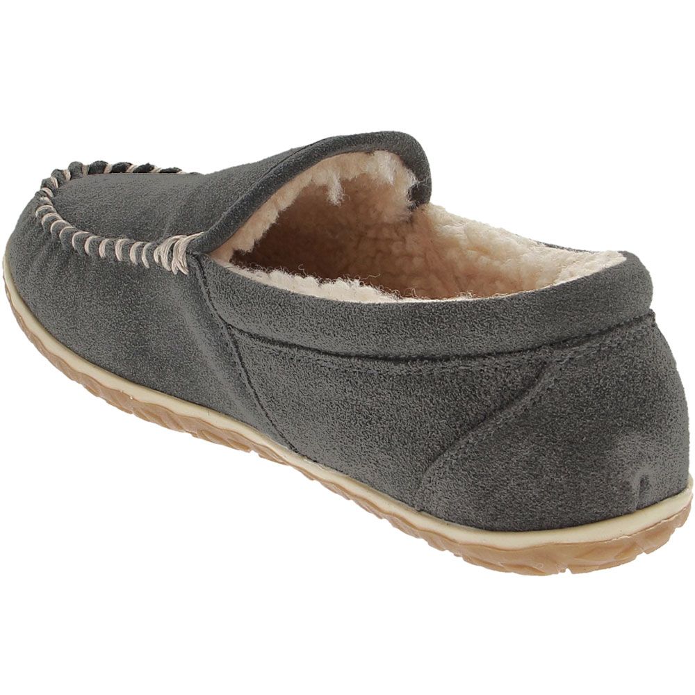 Minnetonka Tilden Slippers - Mens Grey Back View