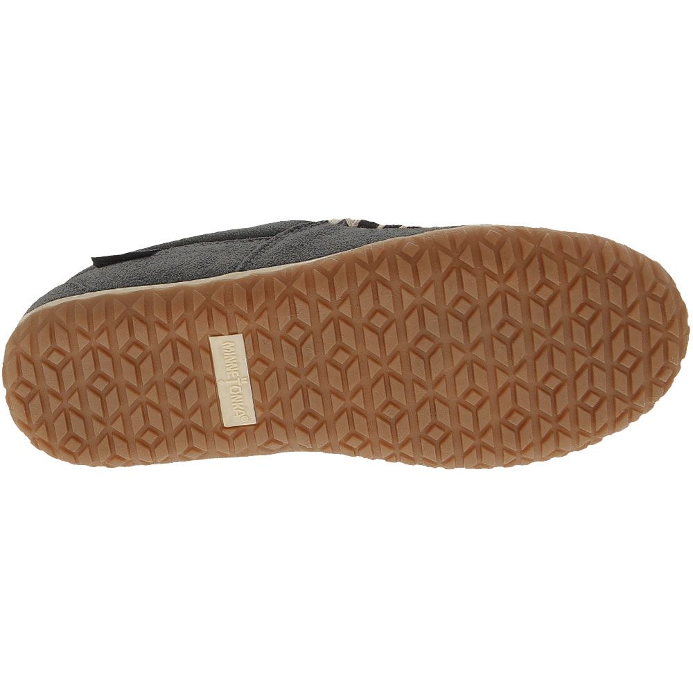 Minnetonka Tilden Slippers - Mens Grey Sole View