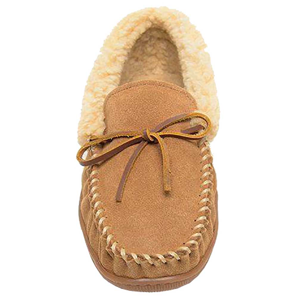 Minnetonka Allen Slippers - Mens Cinnamon Back View