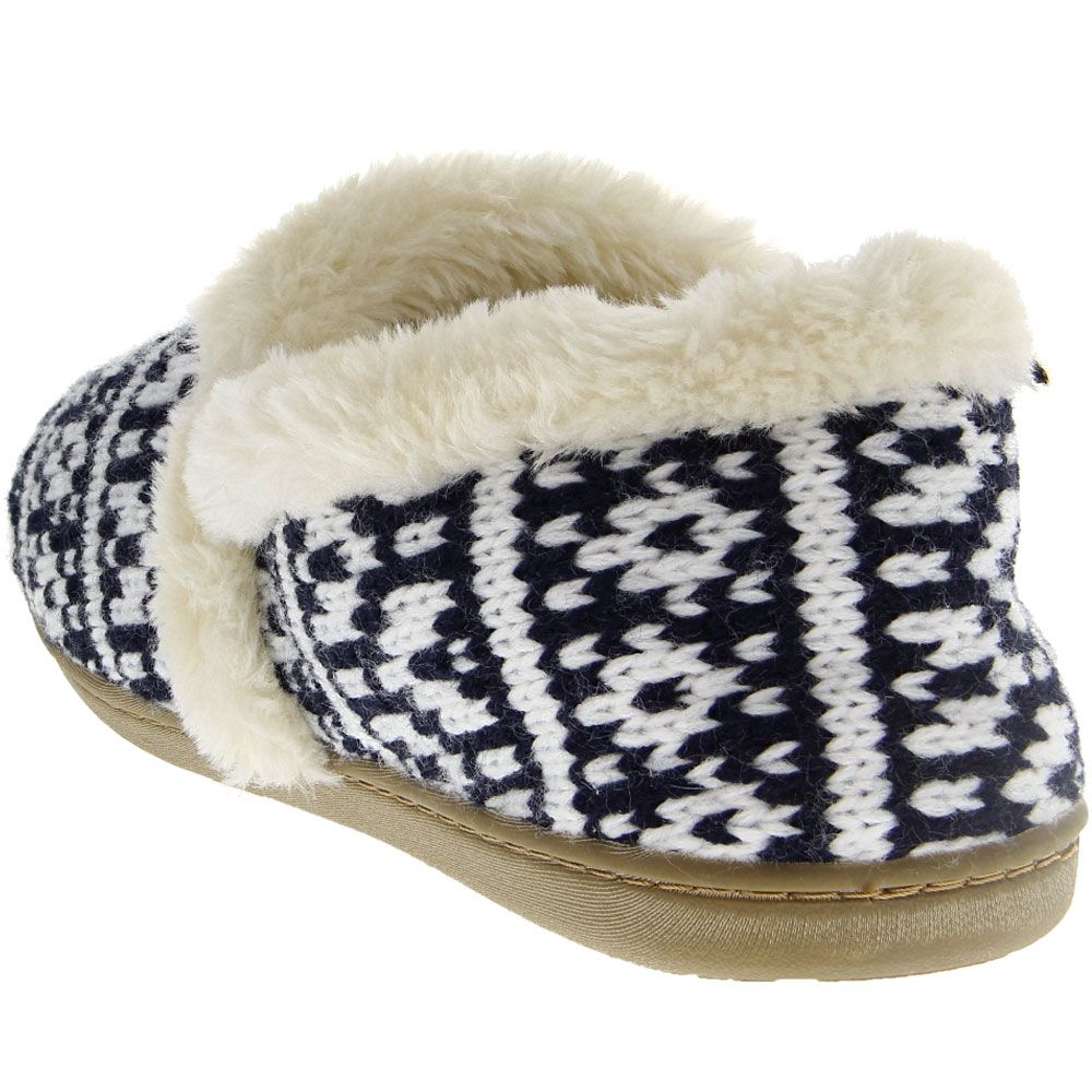 Minnetonka Dina Slipper Slippers - Womens Navy Back View