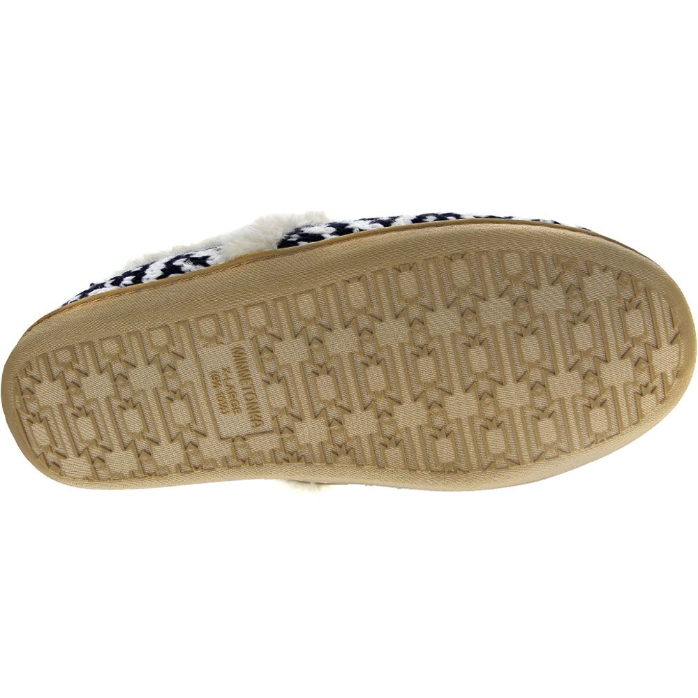 Minnetonka Dina Slipper Slippers - Womens Navy Sole View