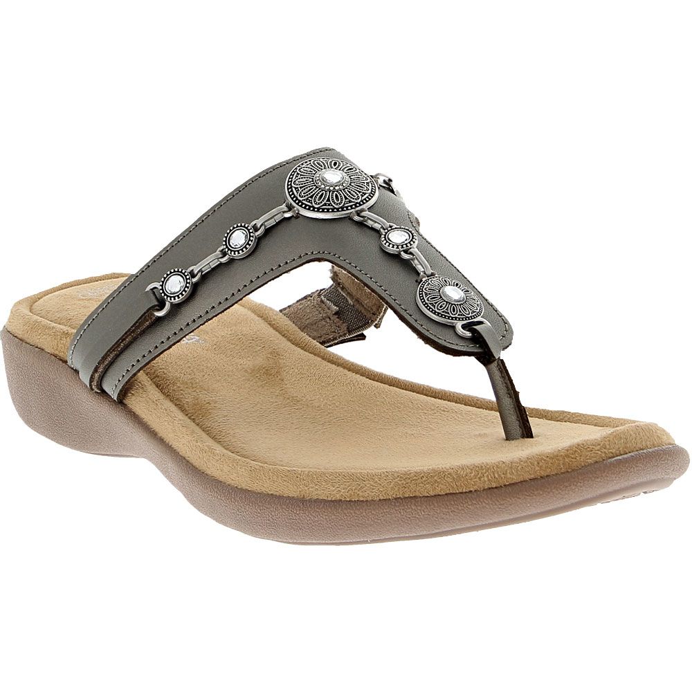 Minnetonka Brecca Flip Flops - Womens Pewter