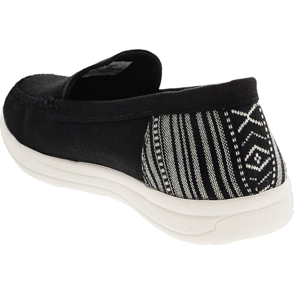 Minnetonka Discover Slip on Casual Shoes - Womens Black Back View