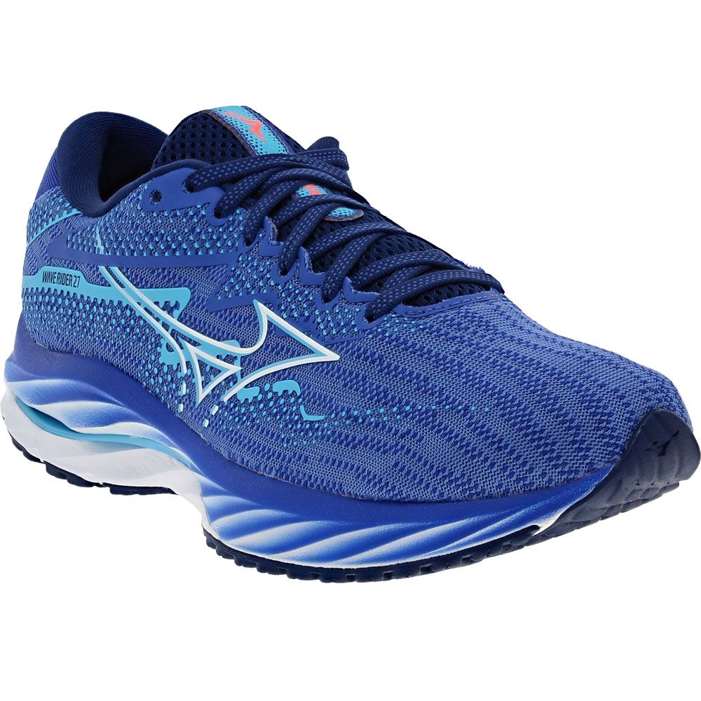 Mizuno Wave Rider 27 Running Shoes - Womens Ultramarine White