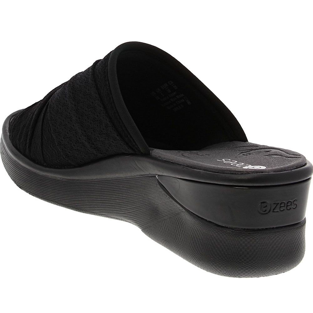 BZees Smile II Sandals - Womens Black Black Back View