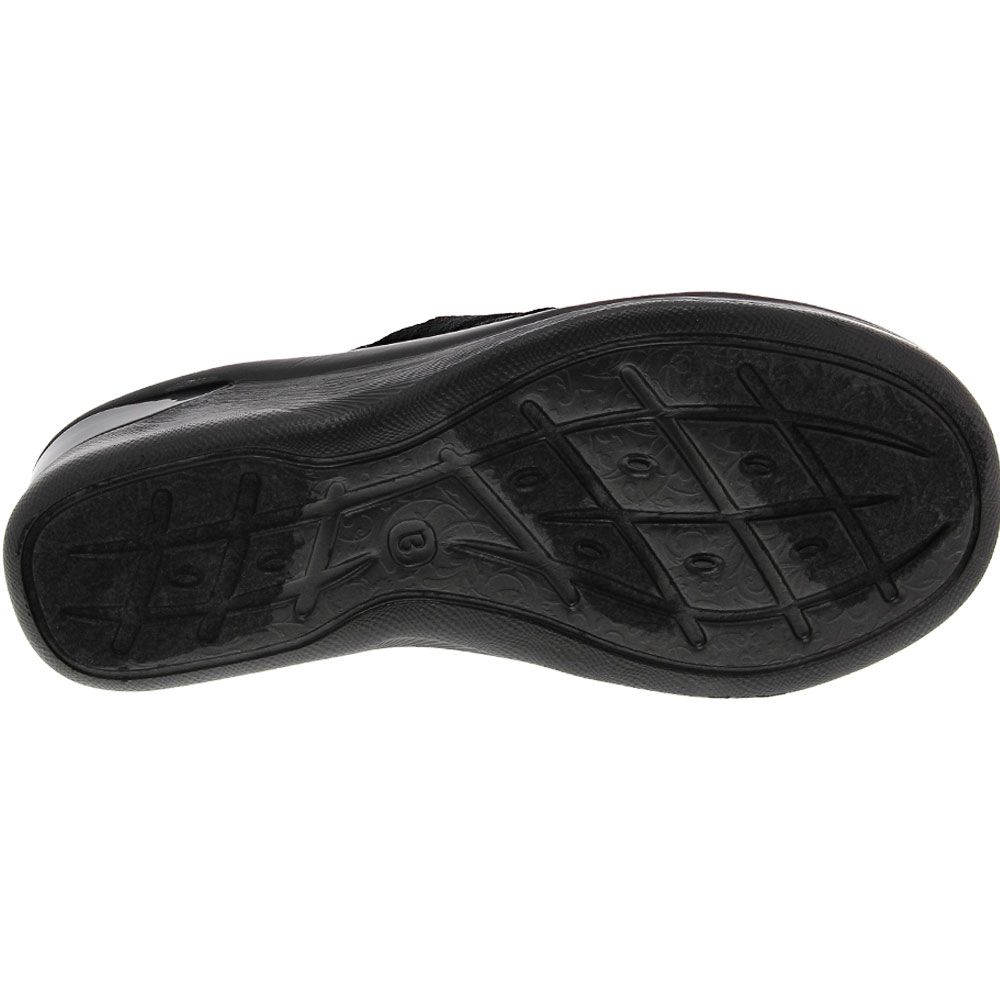 BZees Smile II Sandals - Womens Black Black Sole View