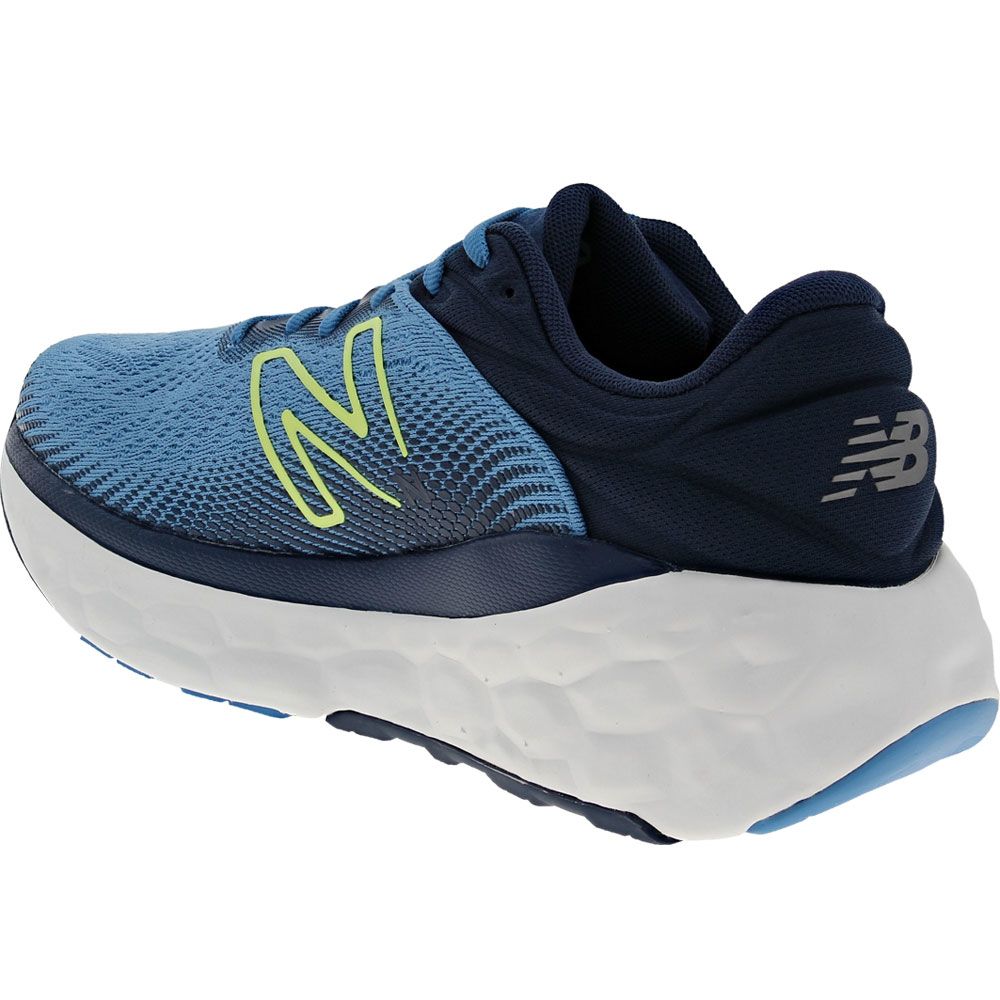 New Balance Fresh Foam X 840 v1 Running Shoes - Mens Heritage Blue Yellow Back View