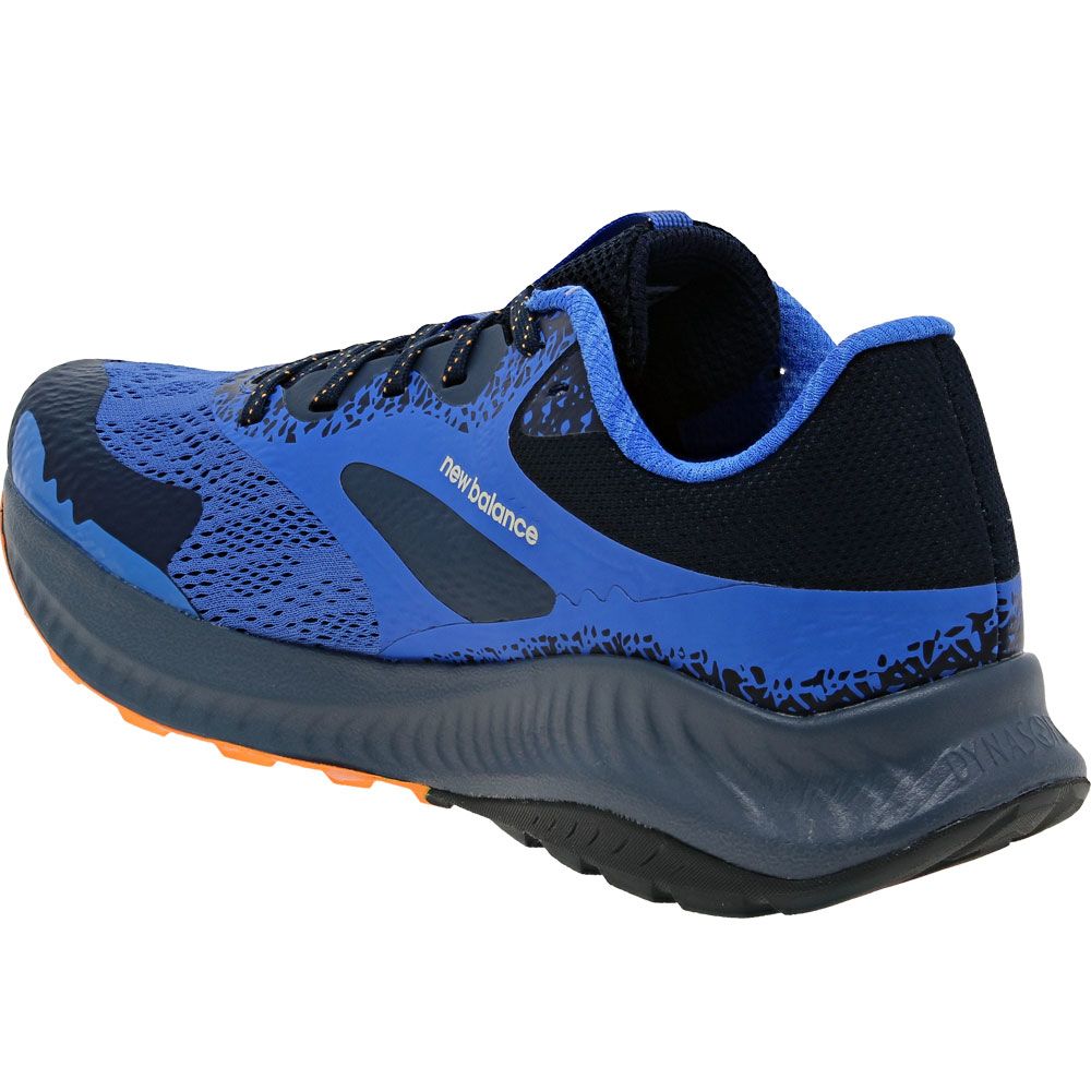 New Balance Nitrel v5 Mens Trail Running Shoes Blue Lapis Marigold Back View