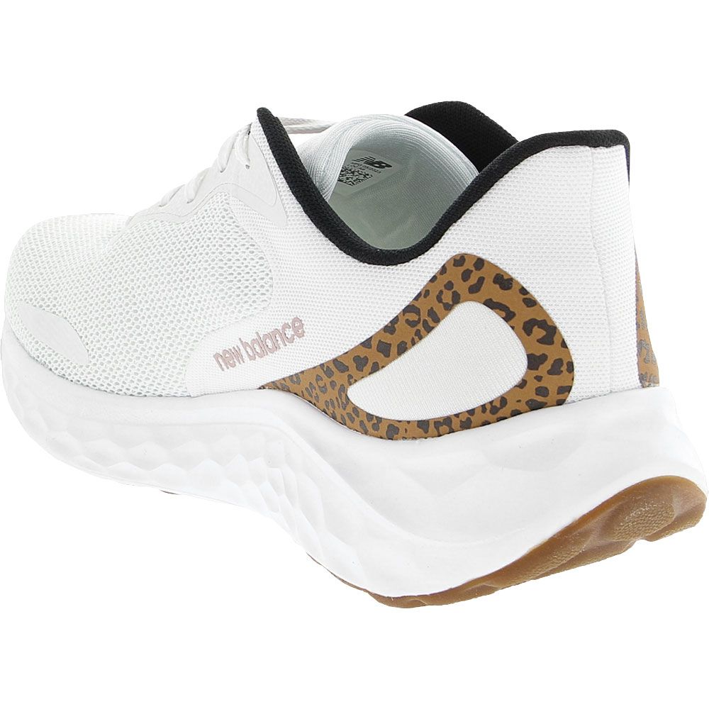 New Balance Freshfoam Arishi 4 Running Shoes - Womens White Leopard Back View