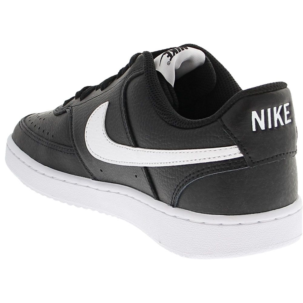 Nike Court Vision Lifestyle Shoes - Womens Black Black White Back View