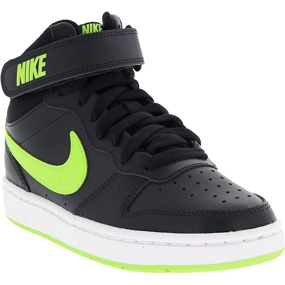 Nike Court Borough Mid 2 Basketball - Boys | Girls Obsidian Lime Blast