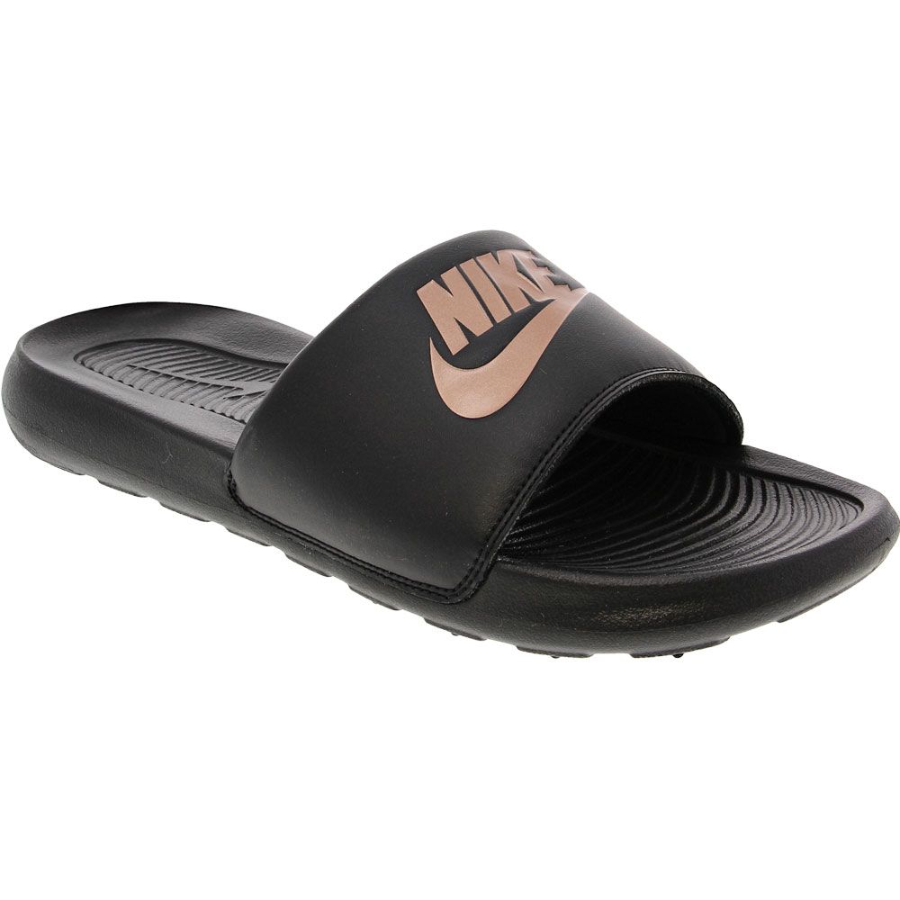 Nike Victori One Womens Water Sandals Black Metallic Red Bronze