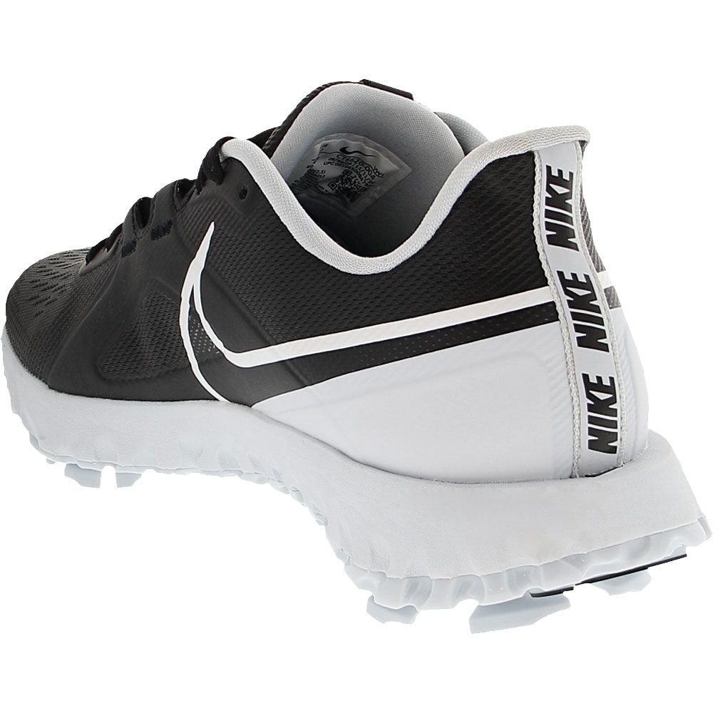 Nike React Infinity Pro WP Golf Shoes - Mens Black White Platinum Back View