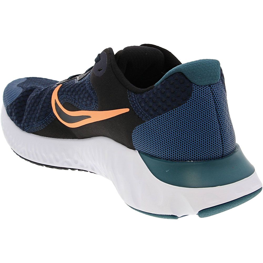 Nike Renew Run 2 Running Shoes - Mens Navy Black Black Back View